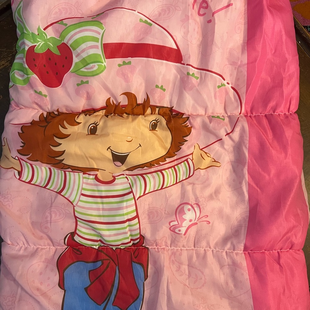 Strawberry Shortcake girls pink sleeping bag